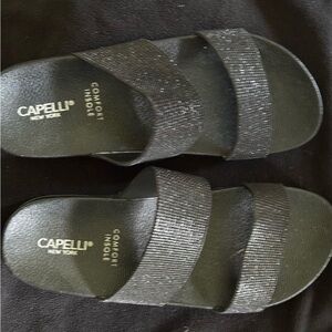 Capelli New York Black Slide Sandals